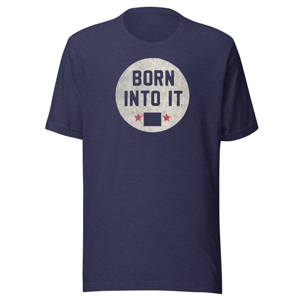 Born Into It Stamp Wyoming Unisex t-shirt