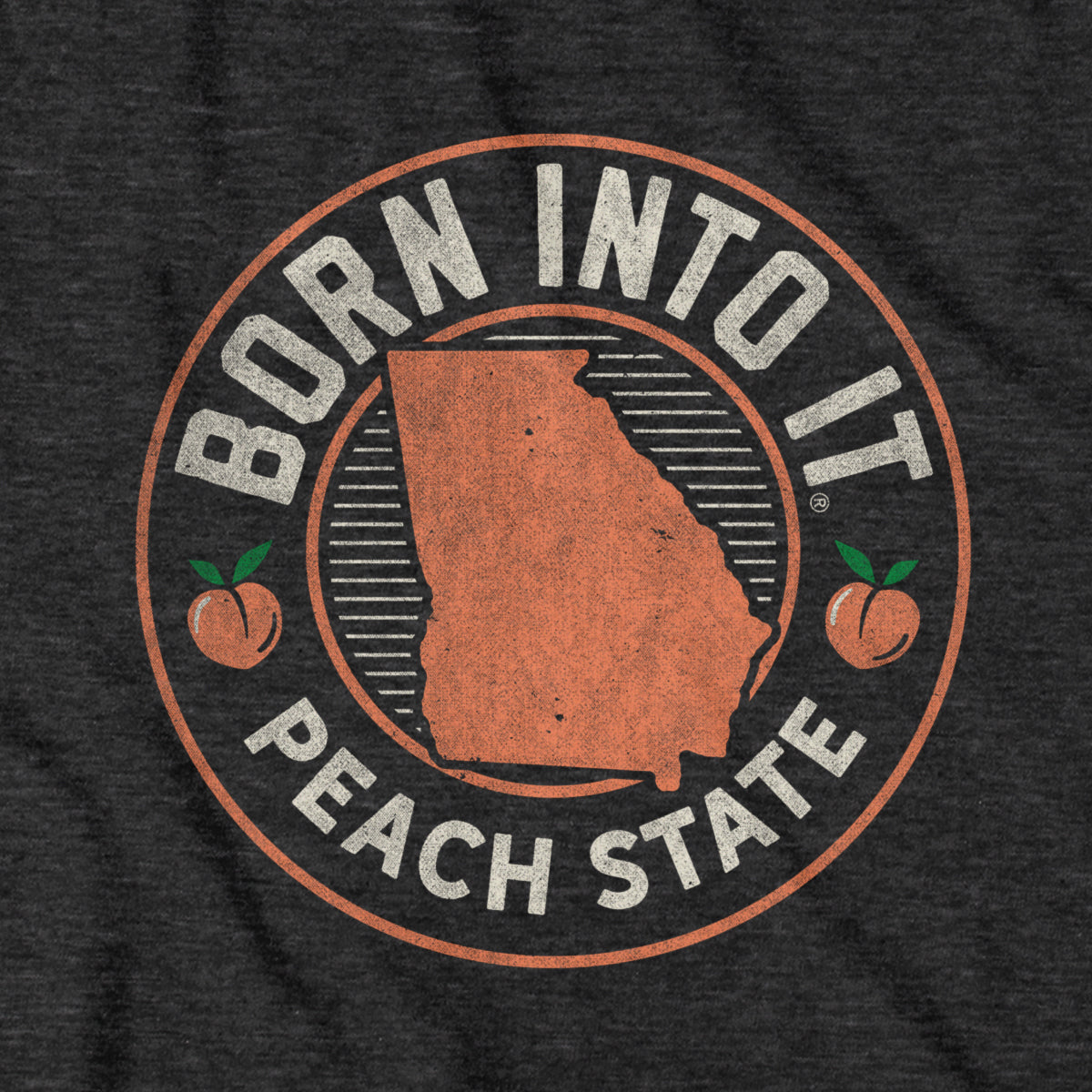 Born Into It Georgia Peach Game Day T-Shirt