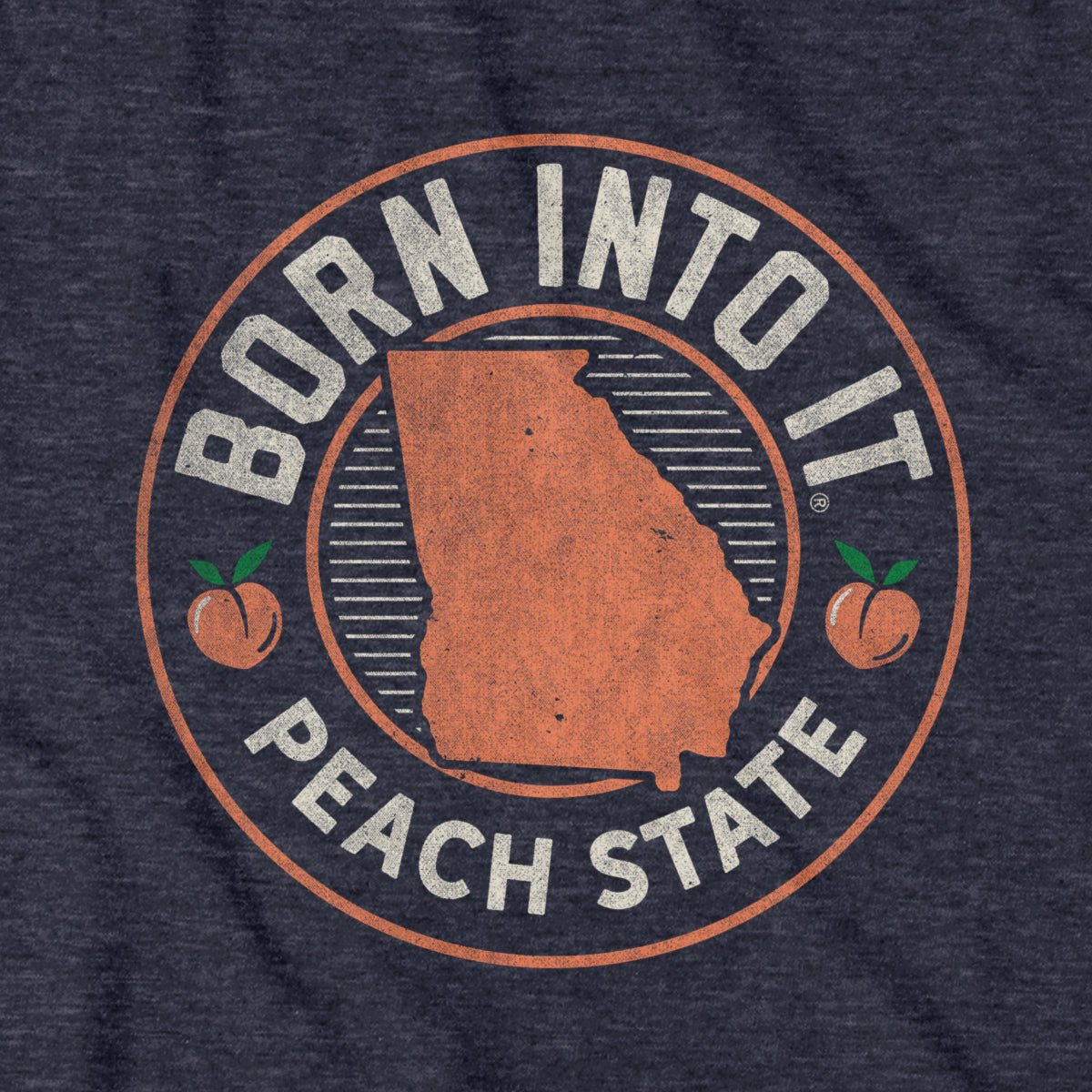 Born Into It Georgia Peach Game Day T-Shirt
