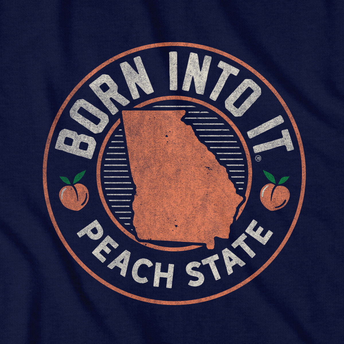 Born Into It Georgia Peach Game Day T-Shirt