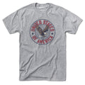 Born Into It USA Game Day T-Shirt, men's gray cotton T-shirt with patriotic USA graphic, perfect for sports fans.