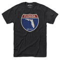 Born Into It Florida Interstate Sign T-Shirt featuring a classic interstate highway design on soft cotton fabric