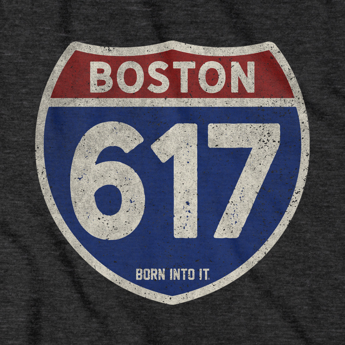 Boston 617 Interstate Sign T-Shirt