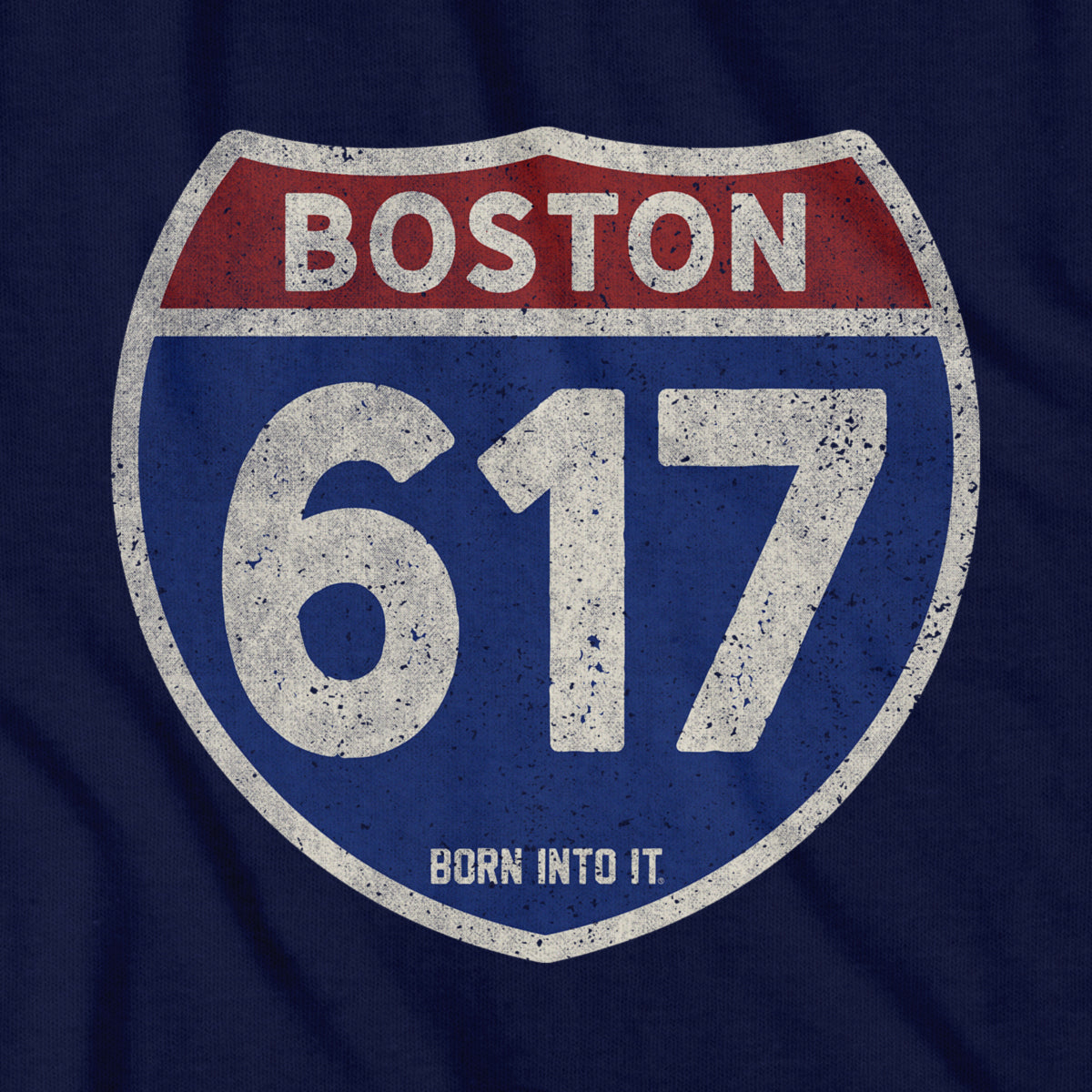 Boston 617 Interstate Sign T-Shirt