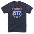 Boston 617 Interstate Sign T-Shirt