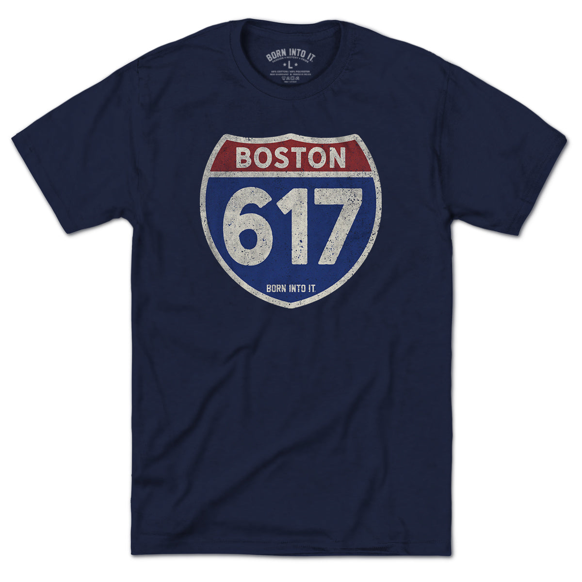 Boston 617 Interstate Sign T-Shirt