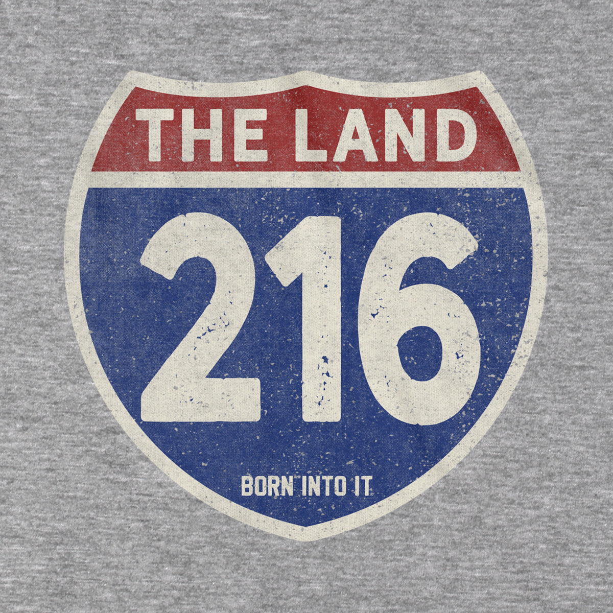 Cleveland "The Land" 216 Interstate Sign T-Shirt