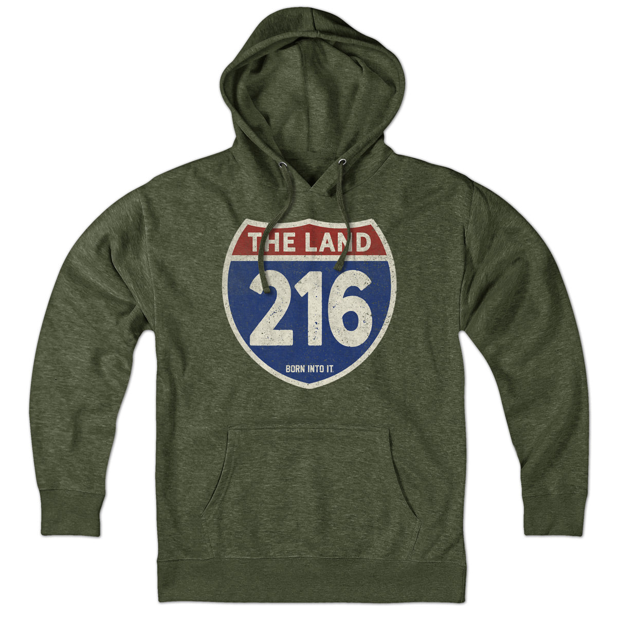 Cleveland "The Land" 216 Interstate Sign Hoodie