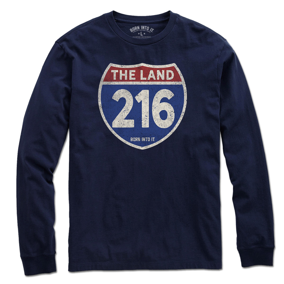 Cleveland "The Land" 216 Interstate Sign T-Shirt