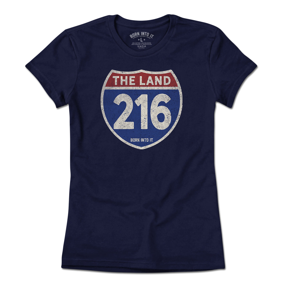 Cleveland "The Land" 216 Interstate Sign T-Shirt