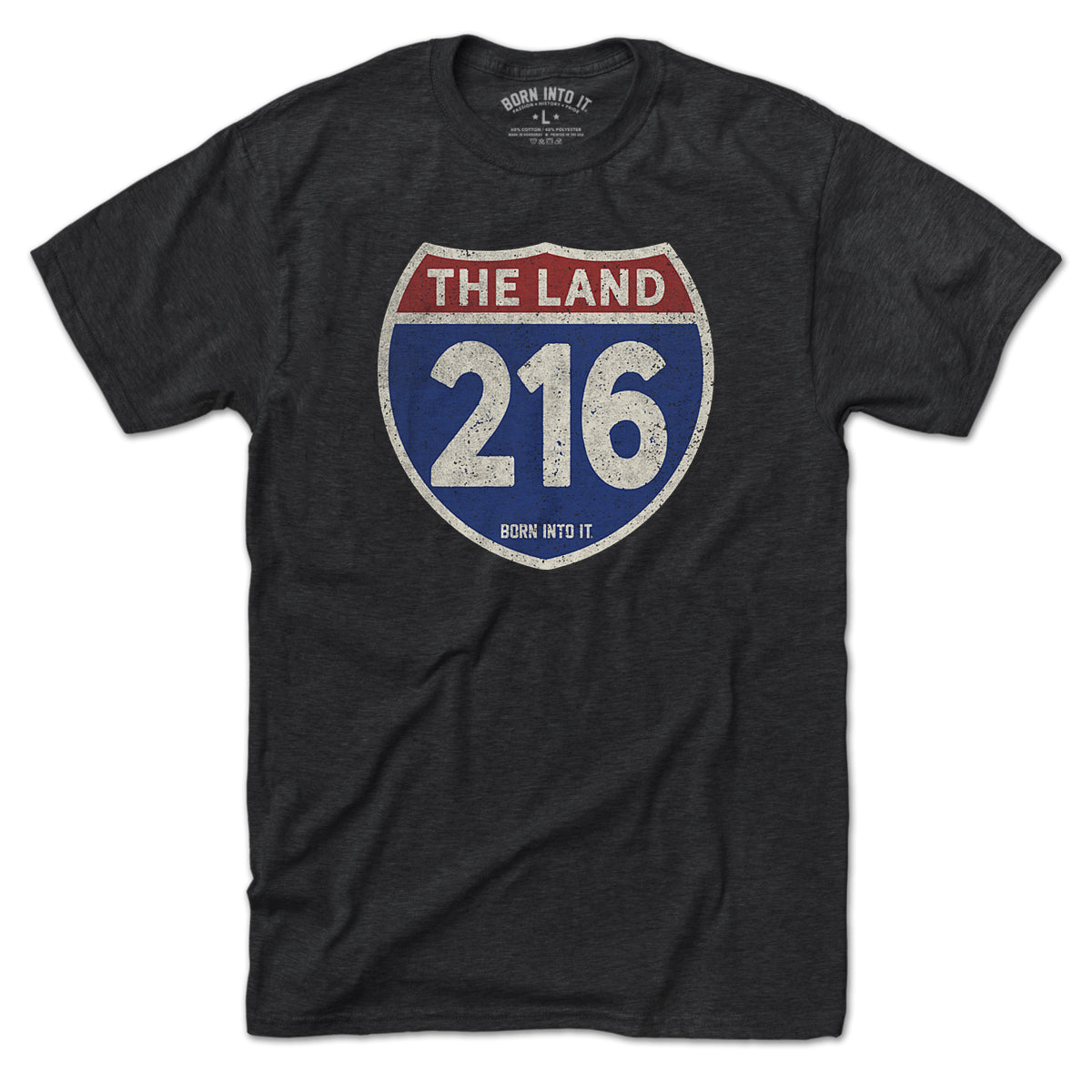 Cleveland "The Land" 216 Interstate Sign T-Shirt