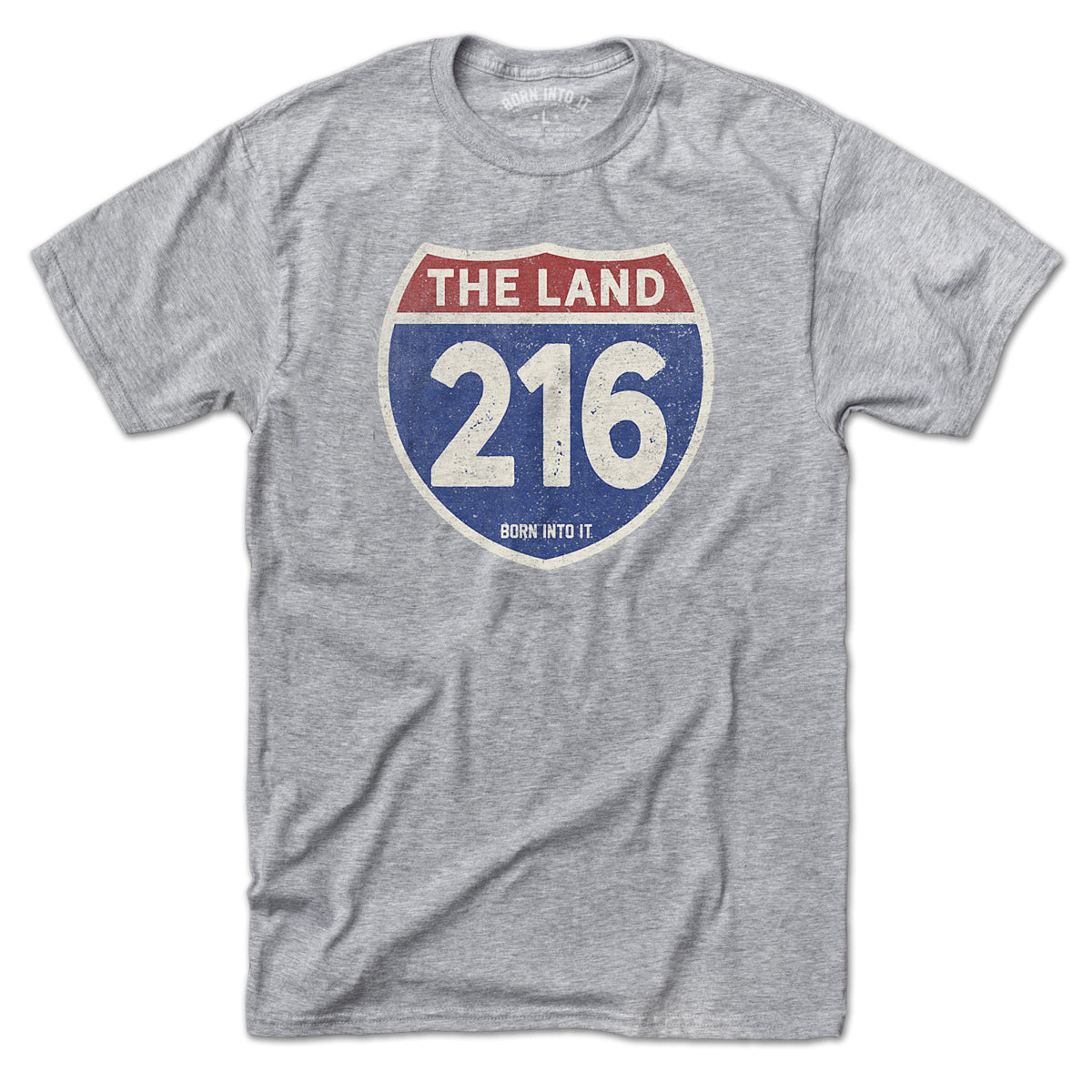 Cleveland "The Land" 216 Interstate Sign T-Shirt