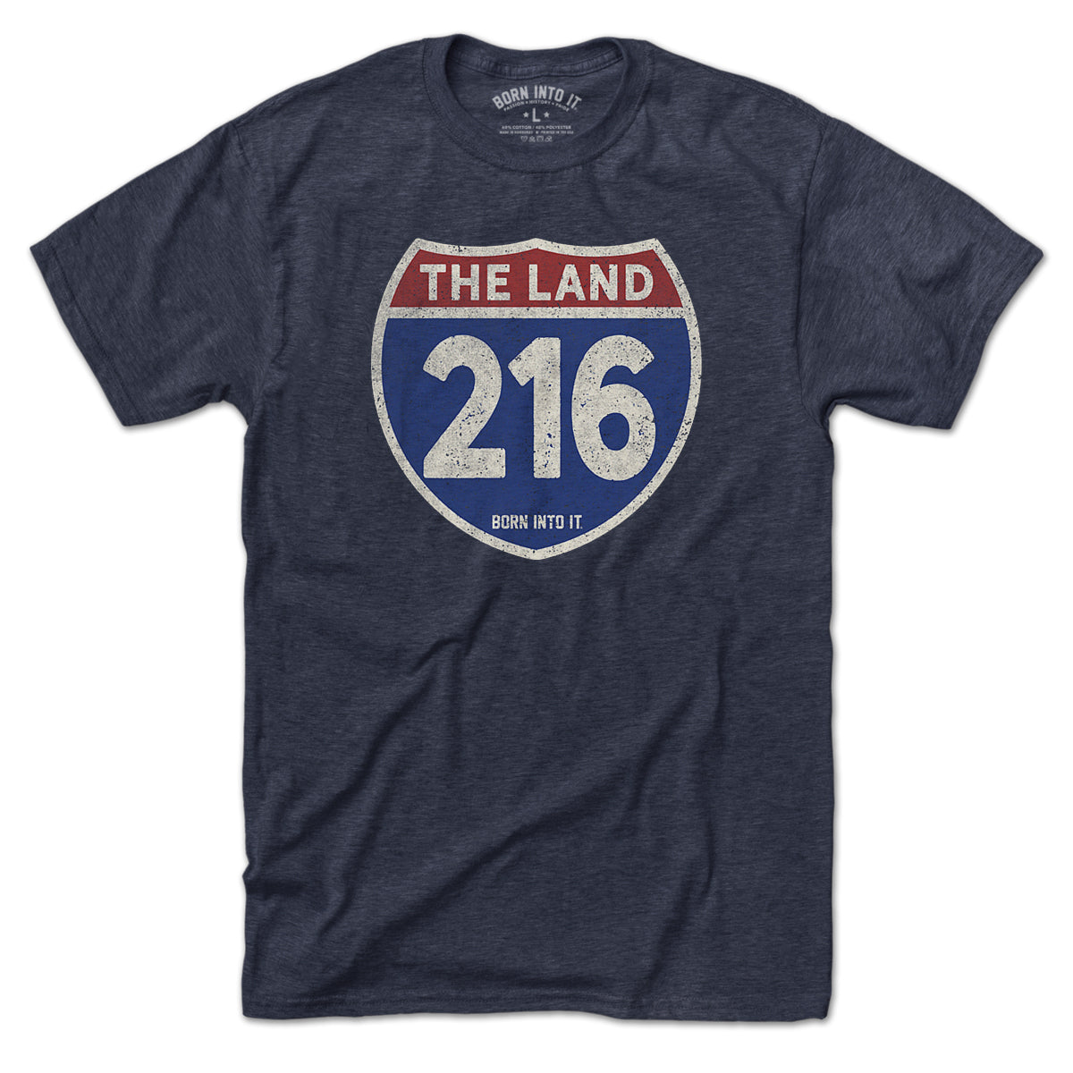 Cleveland "The Land" 216 Interstate Sign T-Shirt