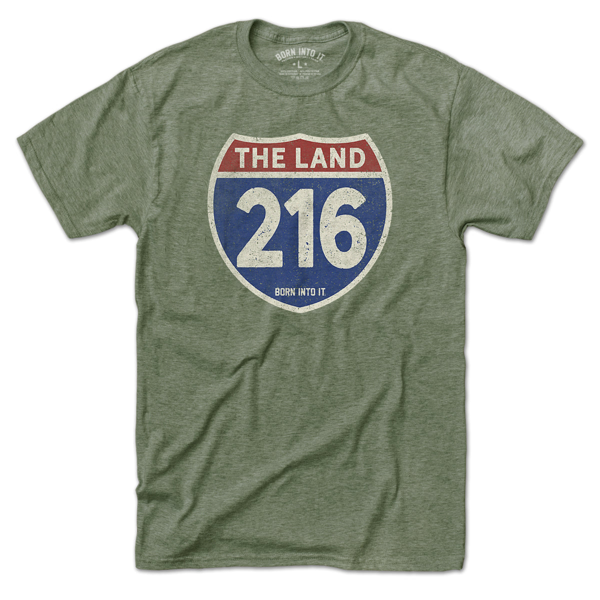 Cleveland "The Land" 216 Interstate Sign T-Shirt