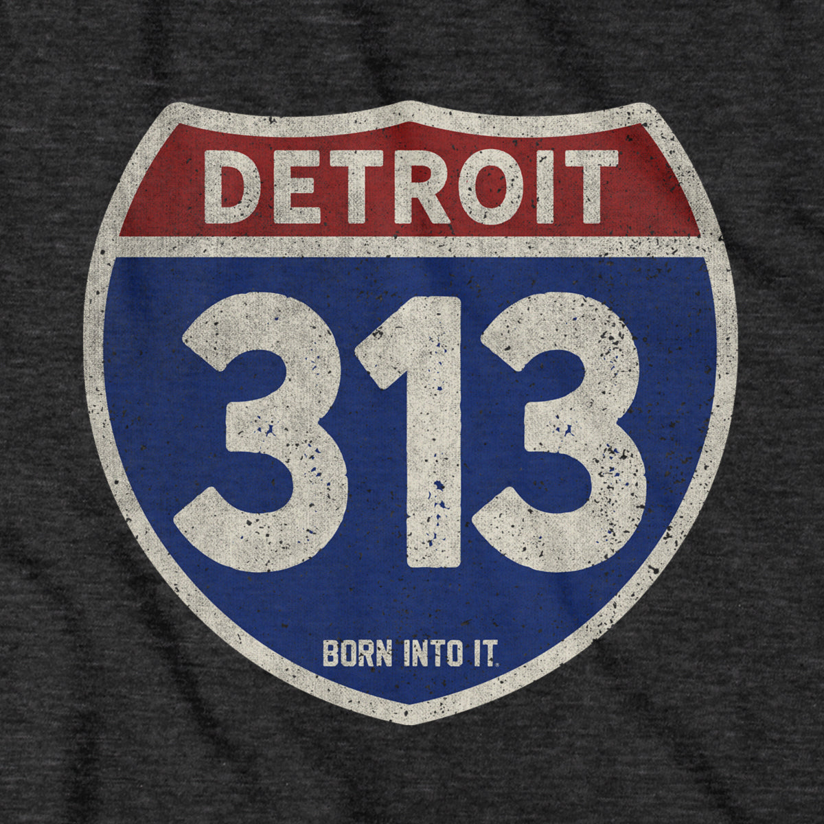 Detroit 313 Interstate Sign T-Shirt