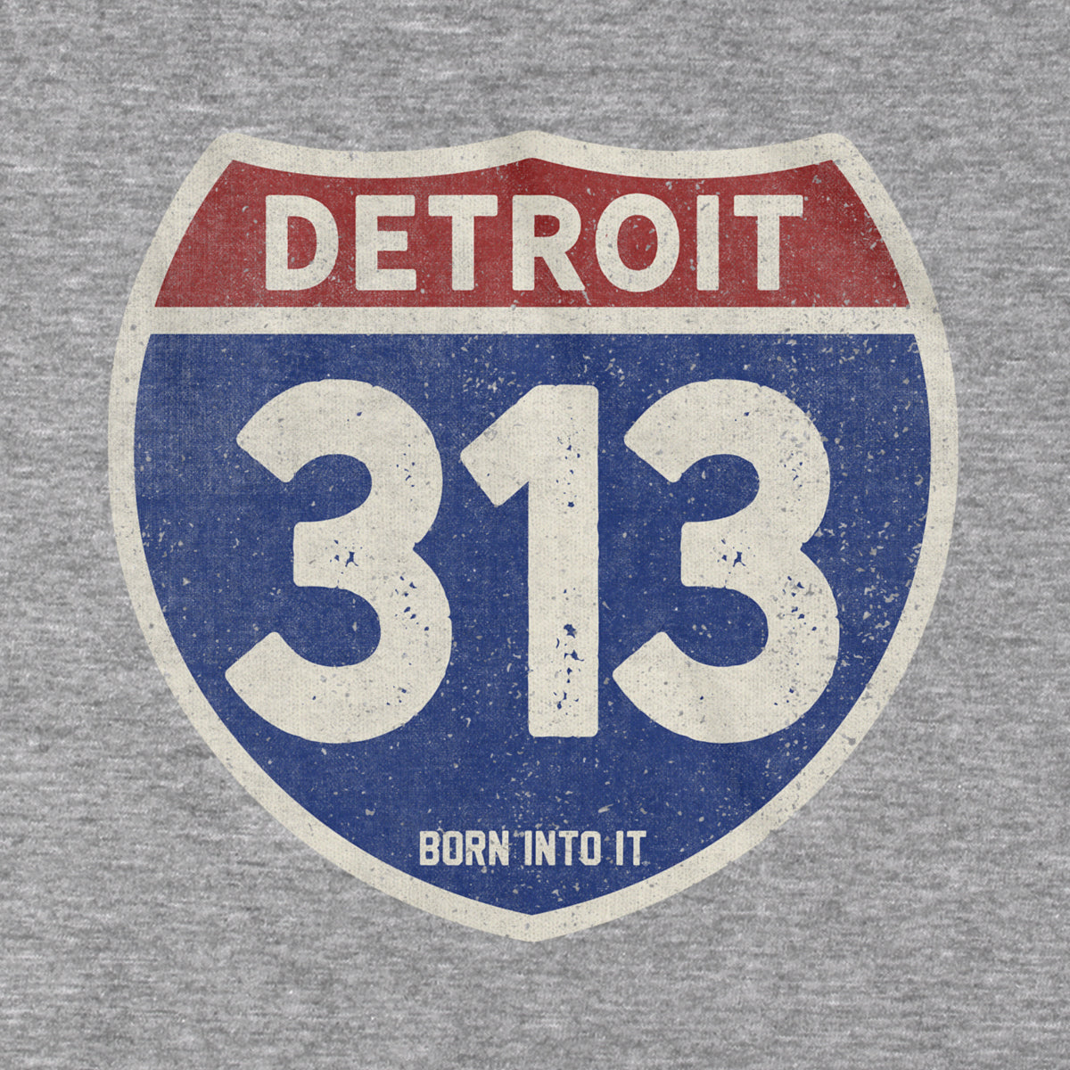 Detroit 313 Interstate Sign T-Shirt