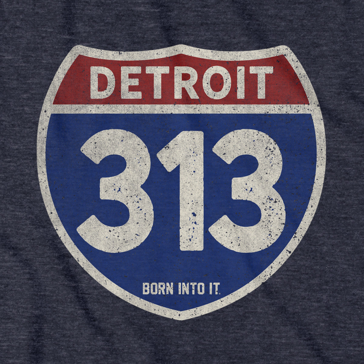 Detroit 313 Interstate Sign T-Shirt