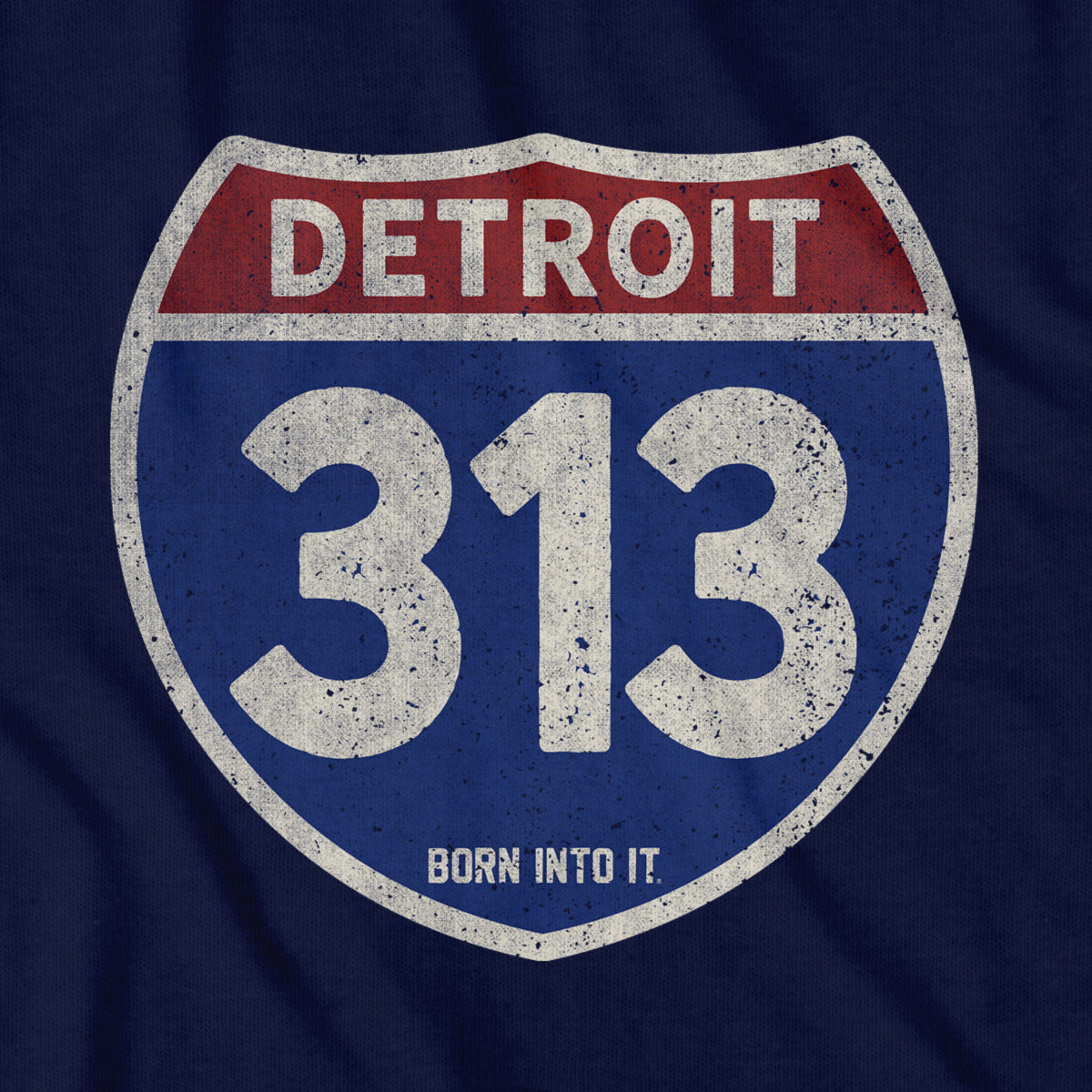Detroit 313 Interstate Sign T-Shirt