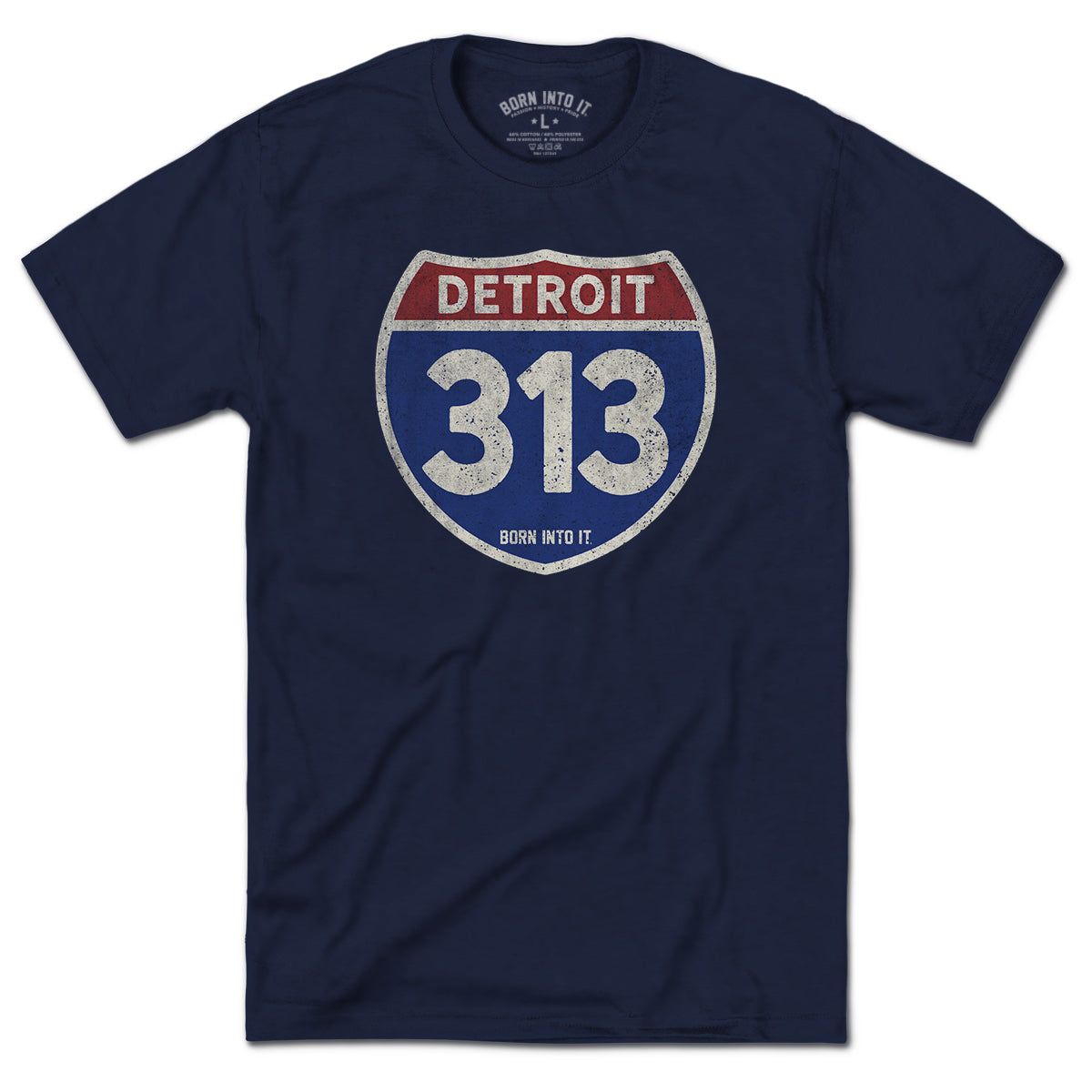 Detroit 313 Interstate Sign T-Shirt