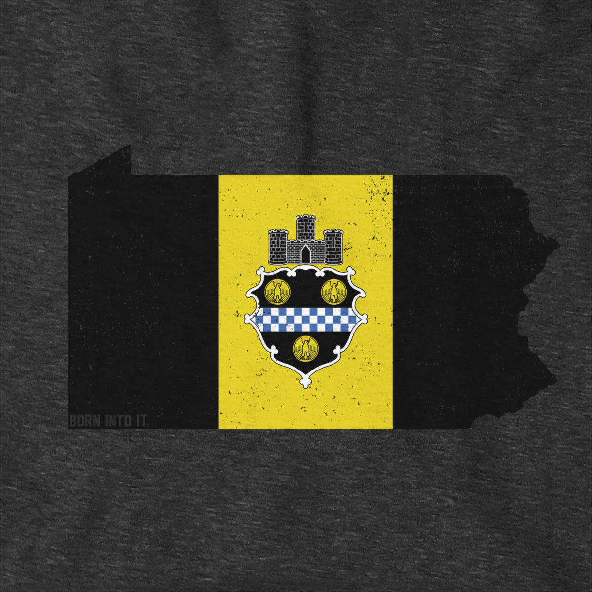 Pennsylvania State Shape Flag Hoodie