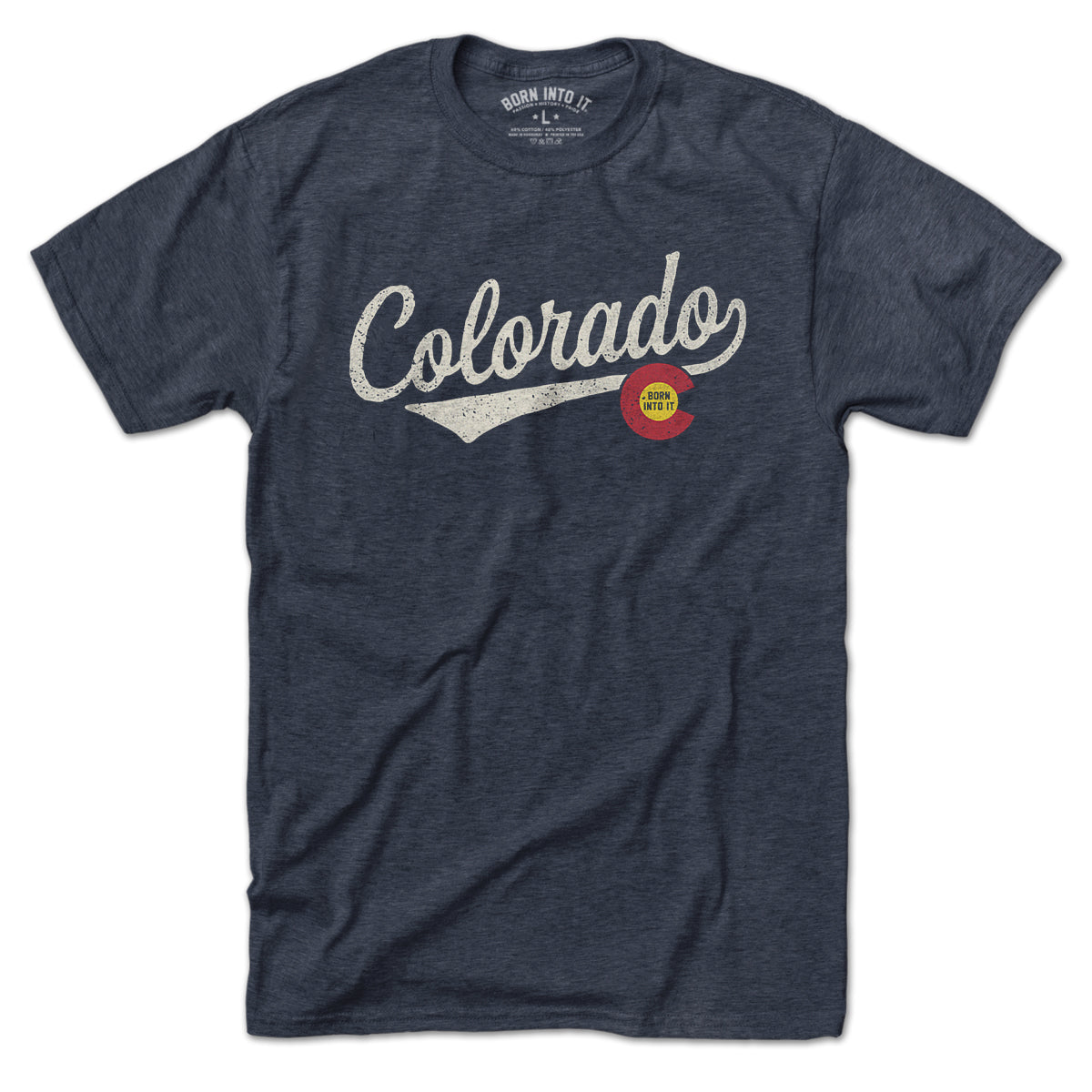 Colorado Sweeper T-Shirt in heather blue, flat product view