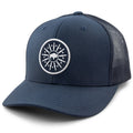 Born Into It Buffalo Charge Cycle Classic snapback trucker hat, featuring bold design and structured brim, shown from front view.