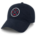 Born Into It Buffalo Crossroads Dad Hat, casual adjustable hat with embroidered design, in navy color.