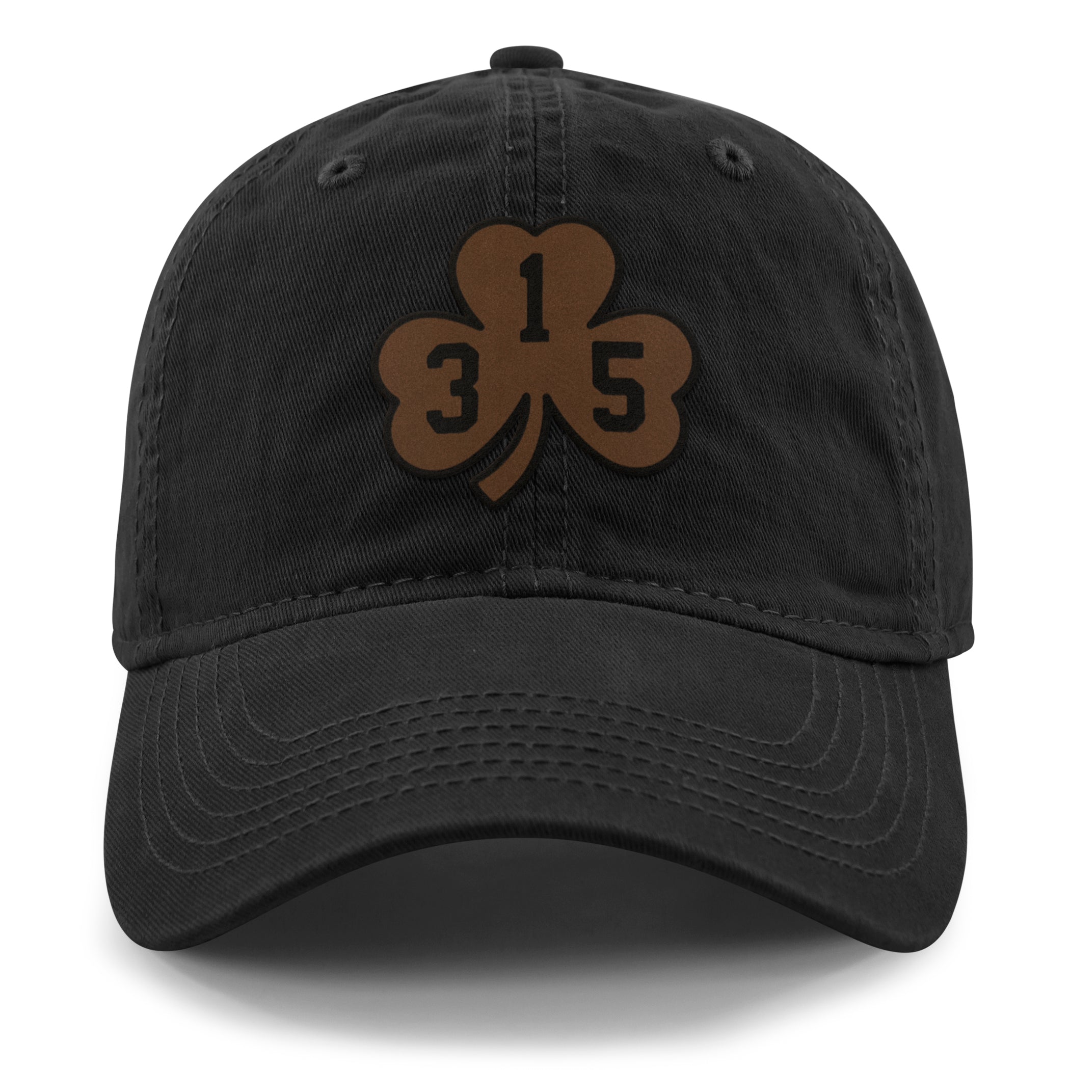 Syracuse 315 Shamrock Leather Patch Dad Hat