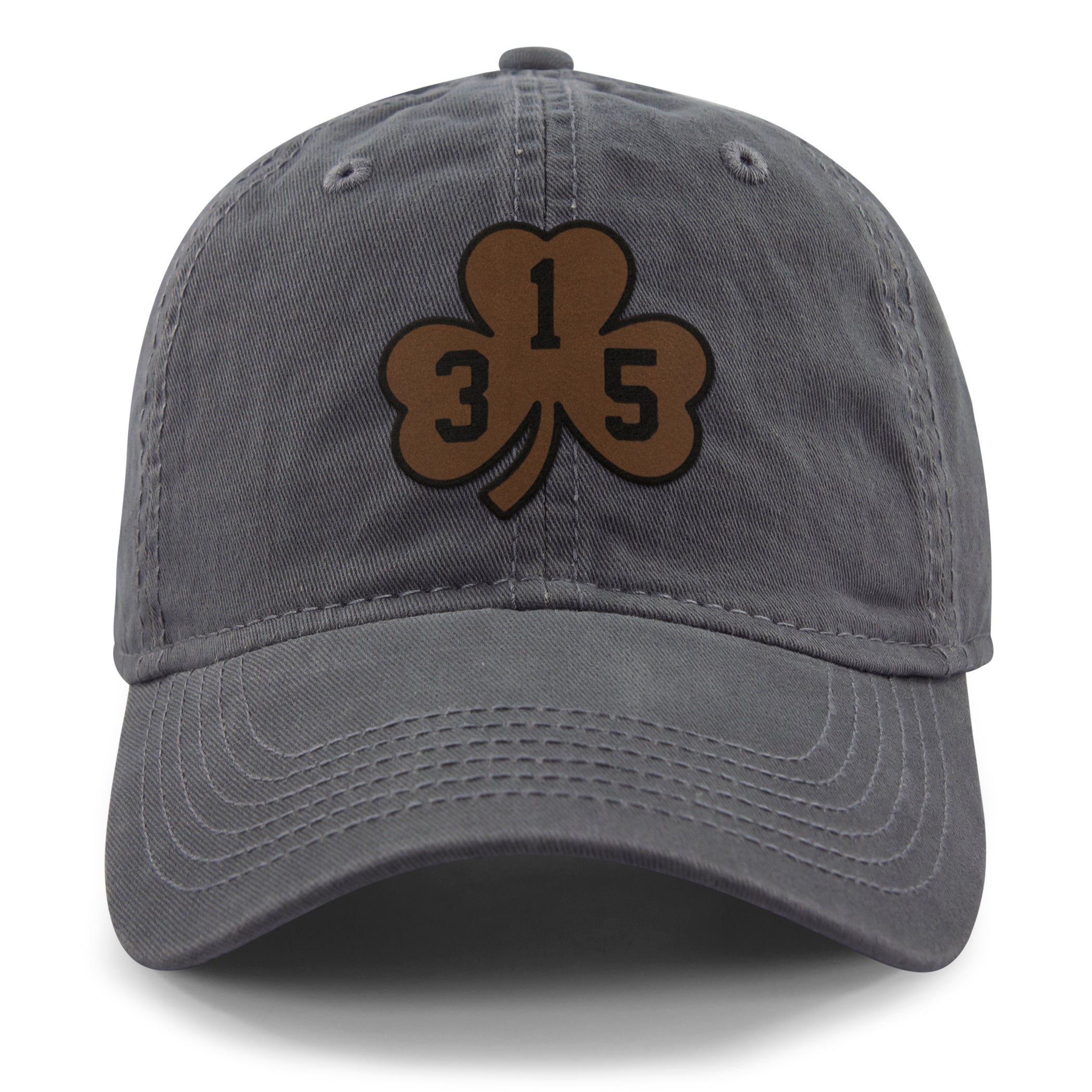 Syracuse 315 Shamrock Leather Patch Dad Hat