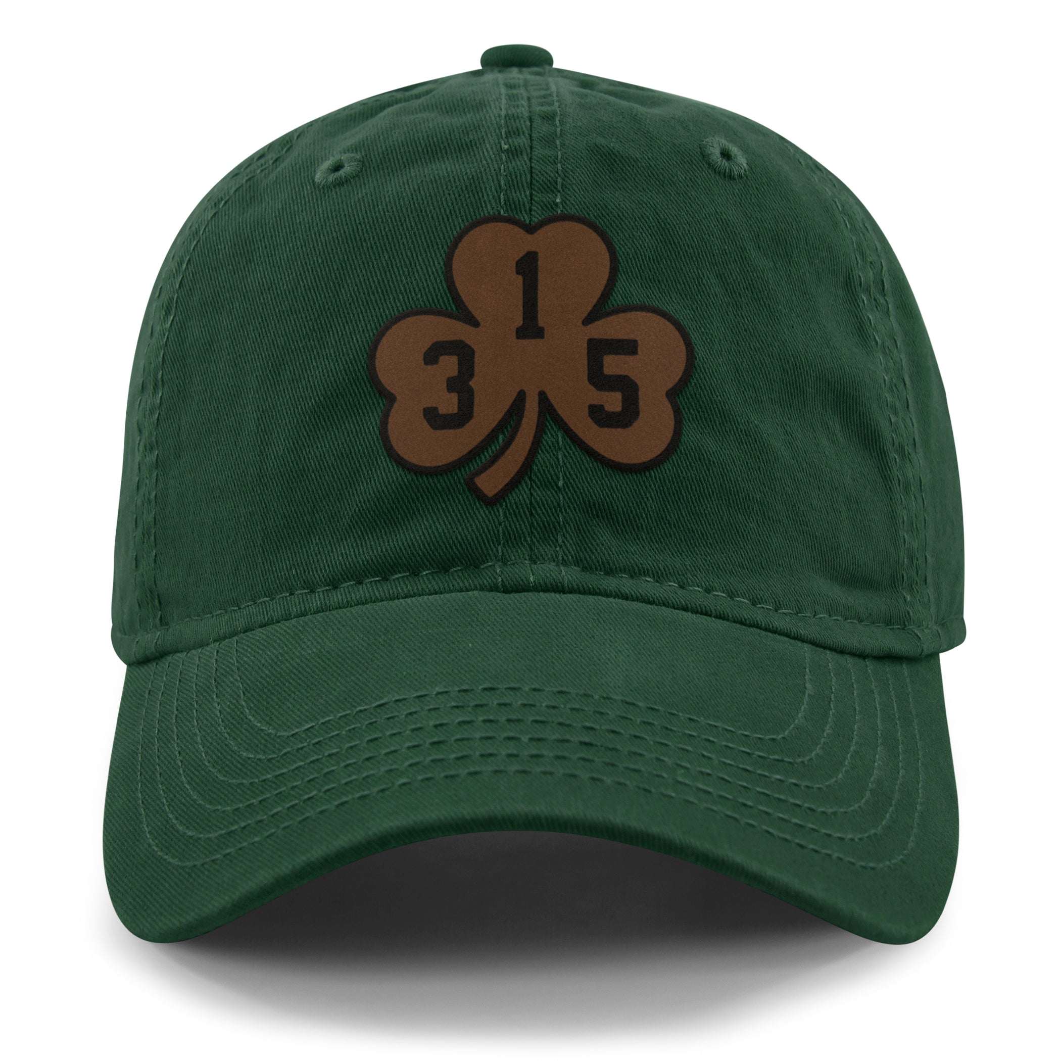 Syracuse 315 Shamrock Leather Patch Dad Hat