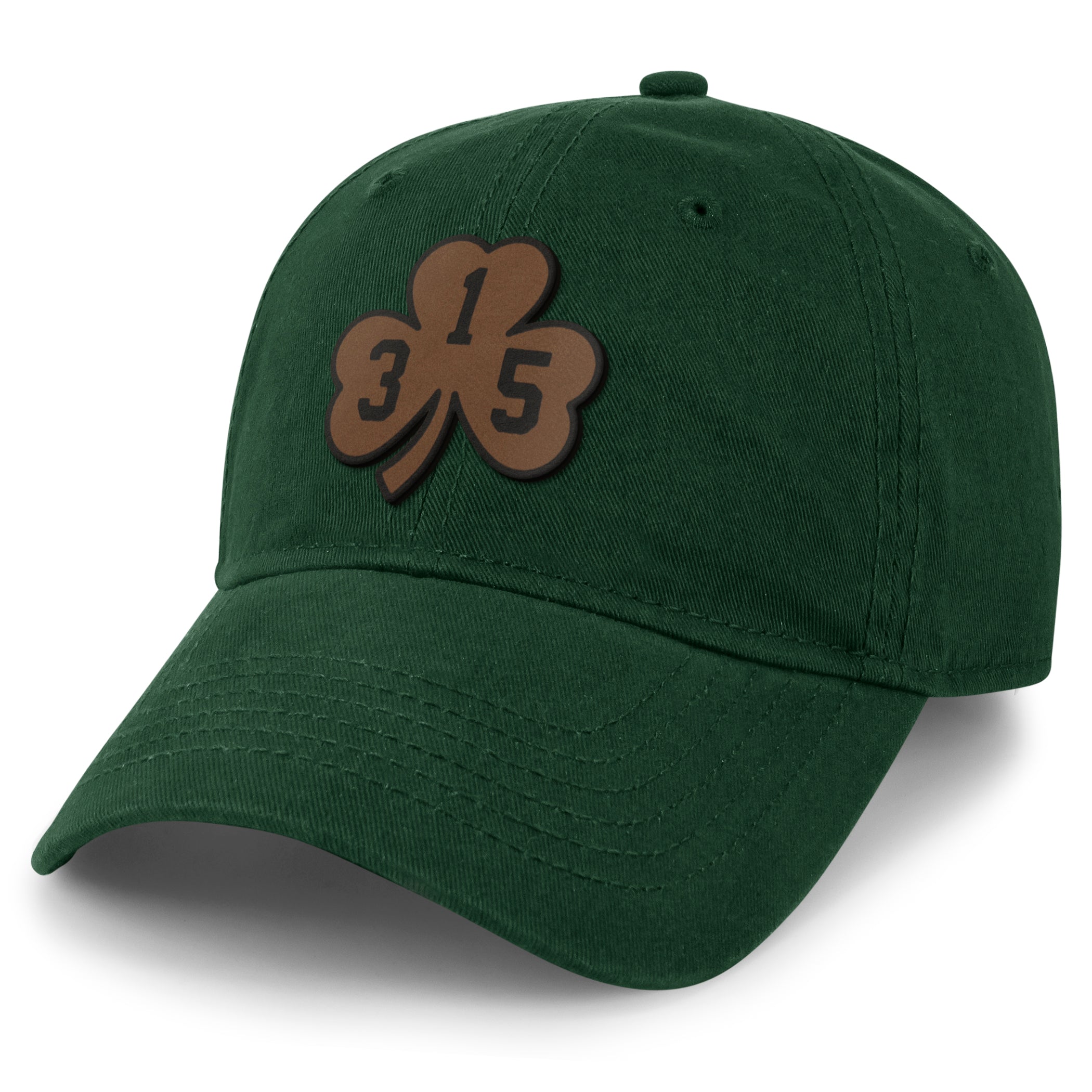 Syracuse 315 Shamrock Leather Patch Dad Hat