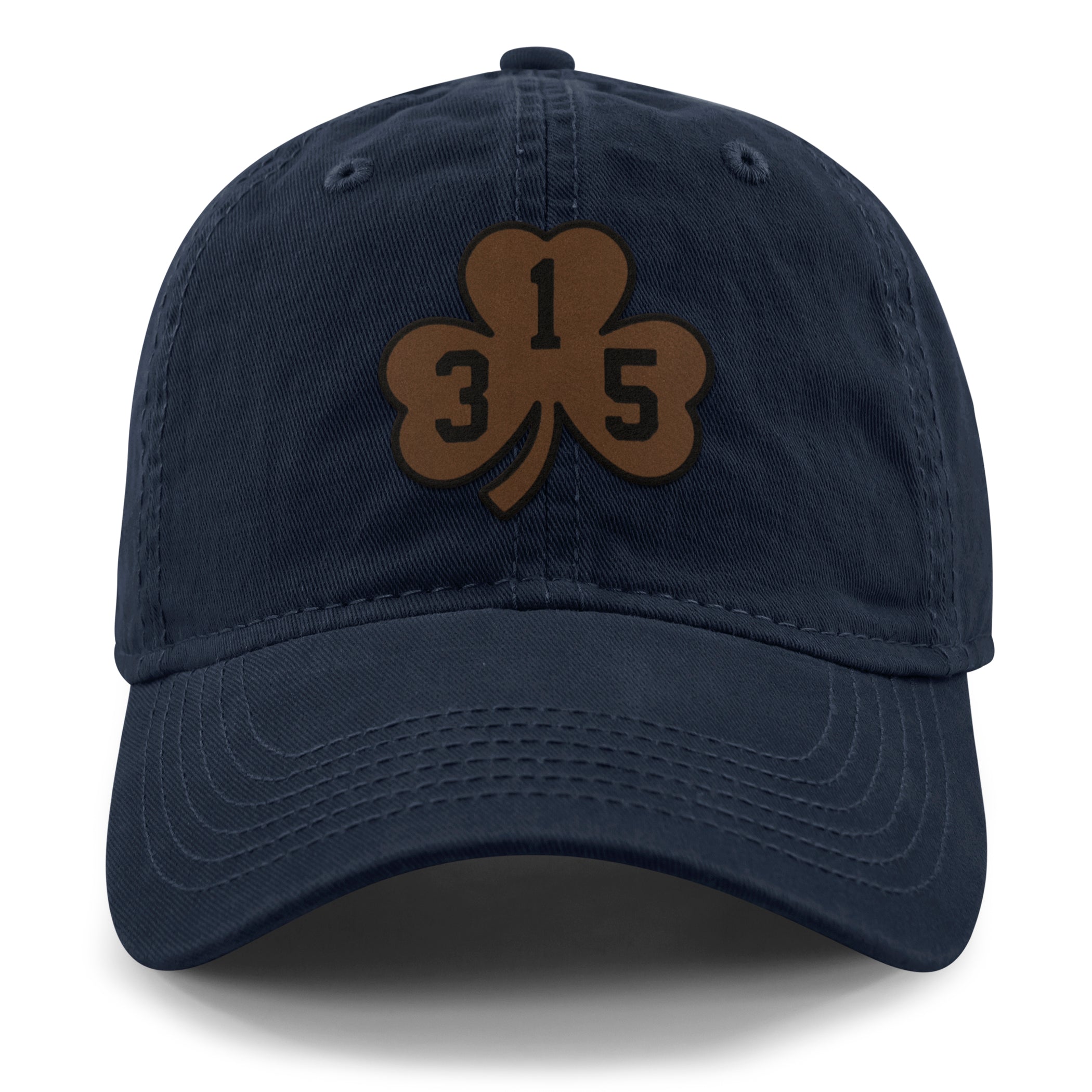 Syracuse 315 Shamrock Leather Patch Dad Hat