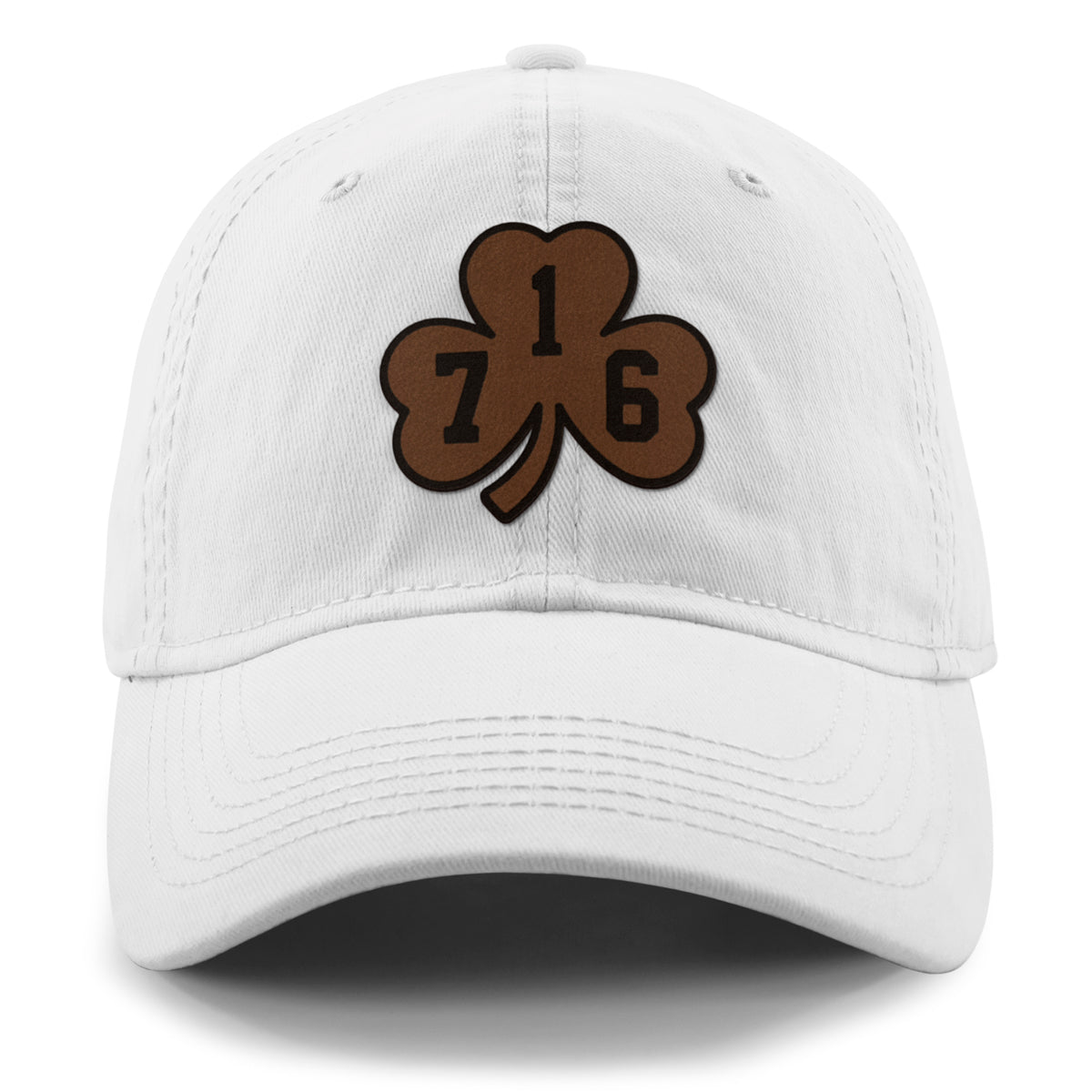Buffalo 716 Shamrock Leather Patch Dad Hat