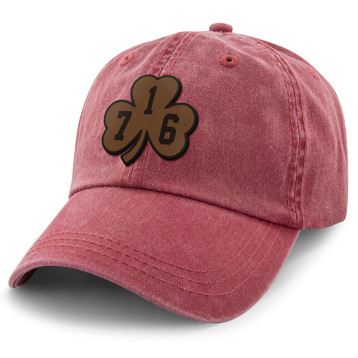 Buffalo 716 Shamrock Leather Patch Dad Hat