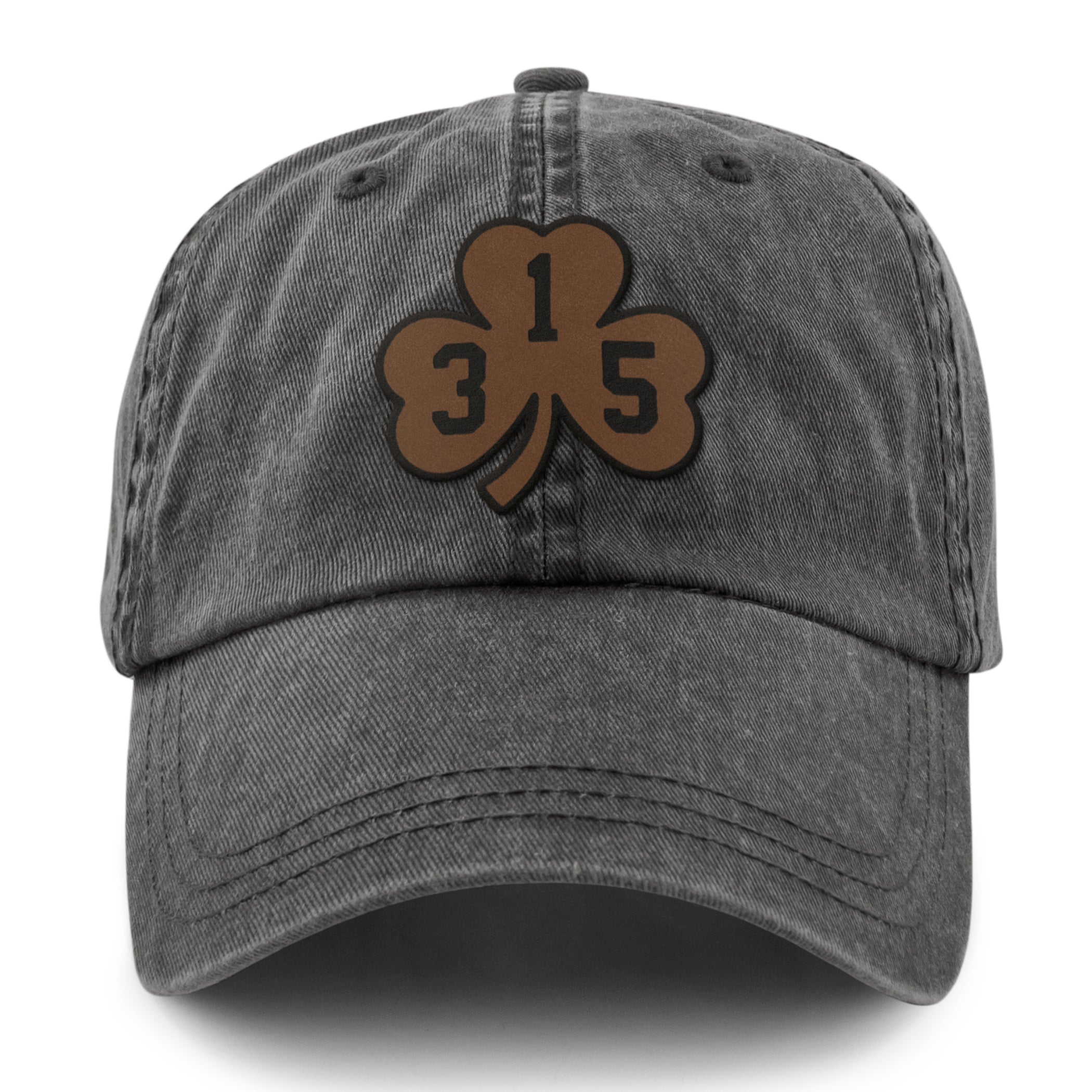 Syracuse 315 Shamrock Leather Patch Dad Hat