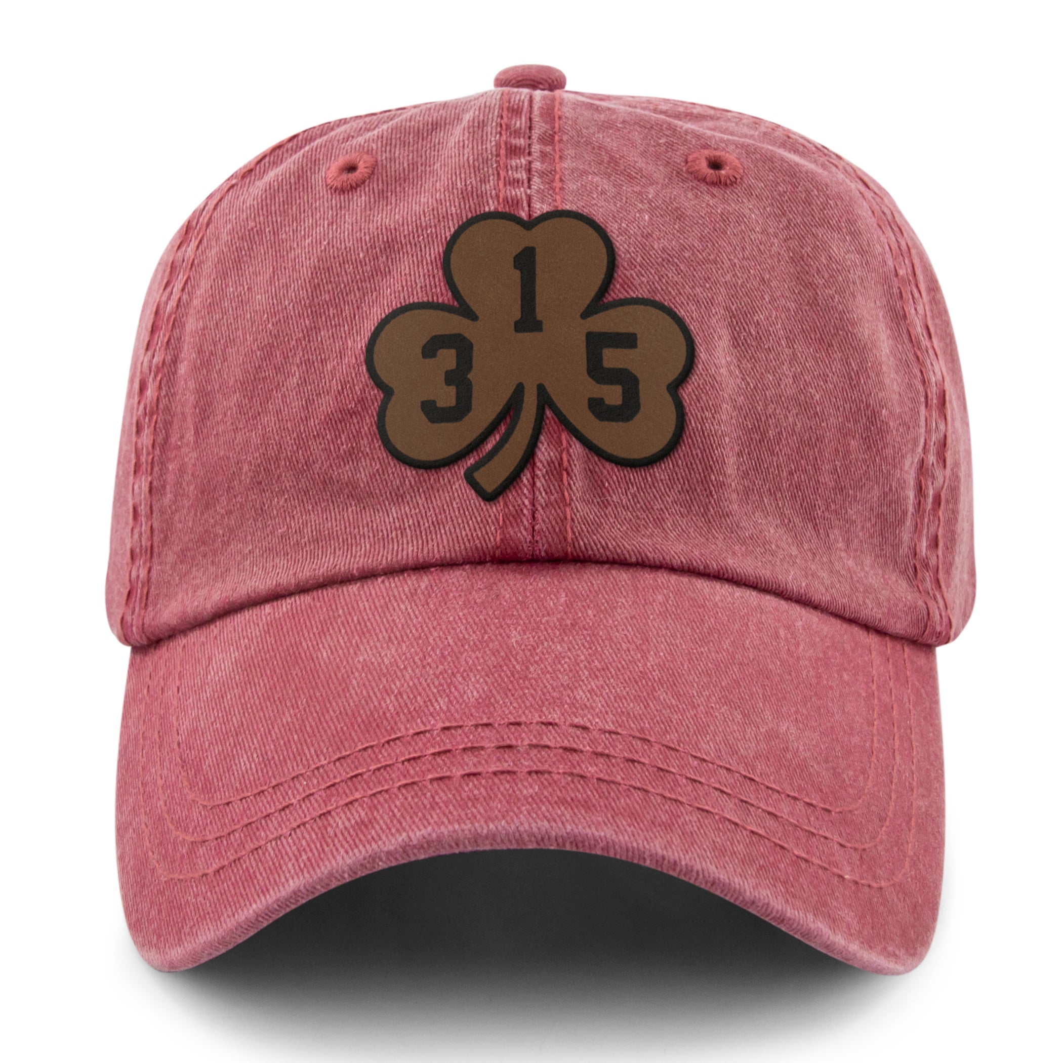 Syracuse 315 Shamrock Leather Patch Dad Hat