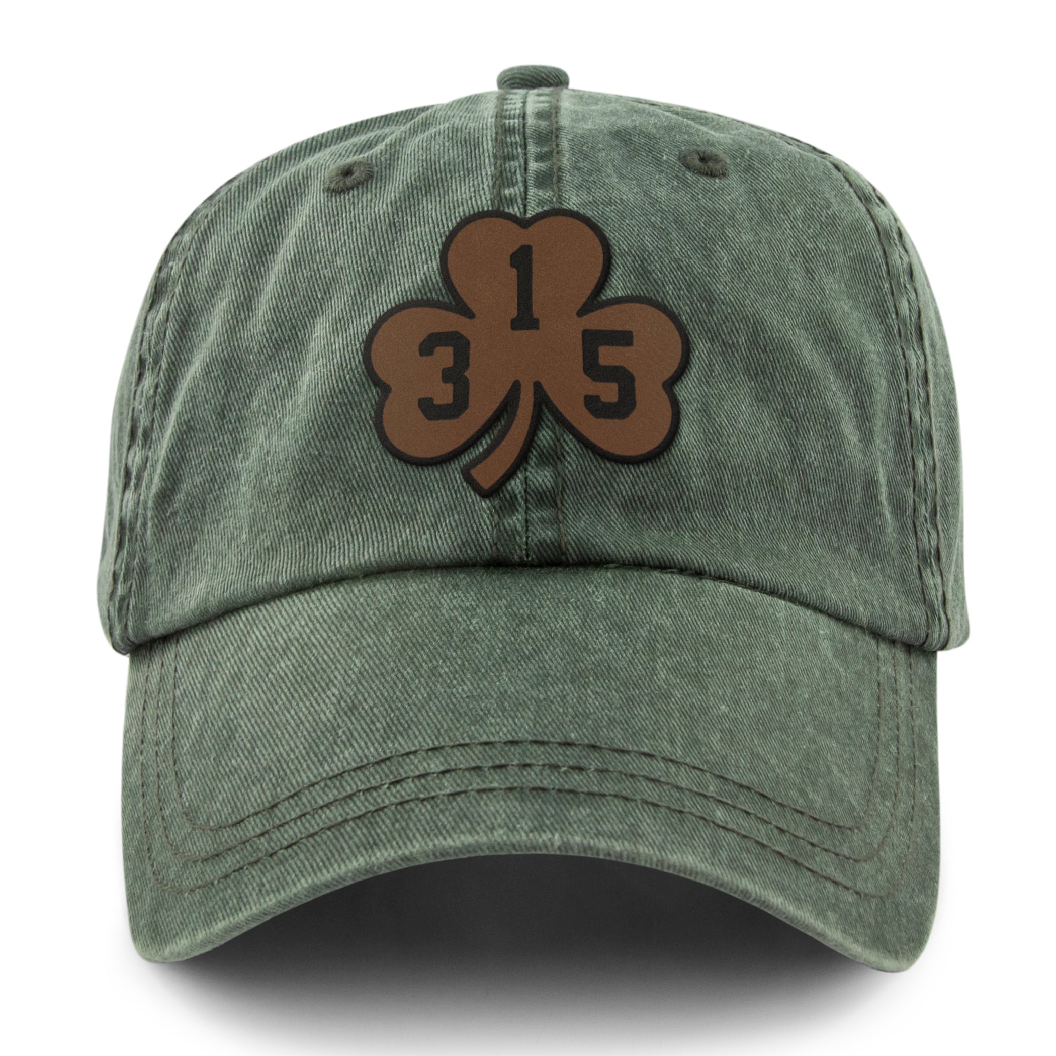 Syracuse 315 Shamrock Leather Patch Dad Hat