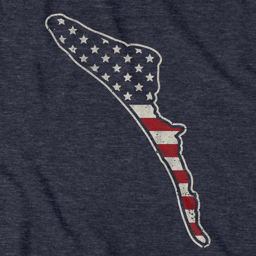 Born Into It Anna Maria Island Stars & Stripes T-shirt featuring patriotic star and stripe design on soft fabric.