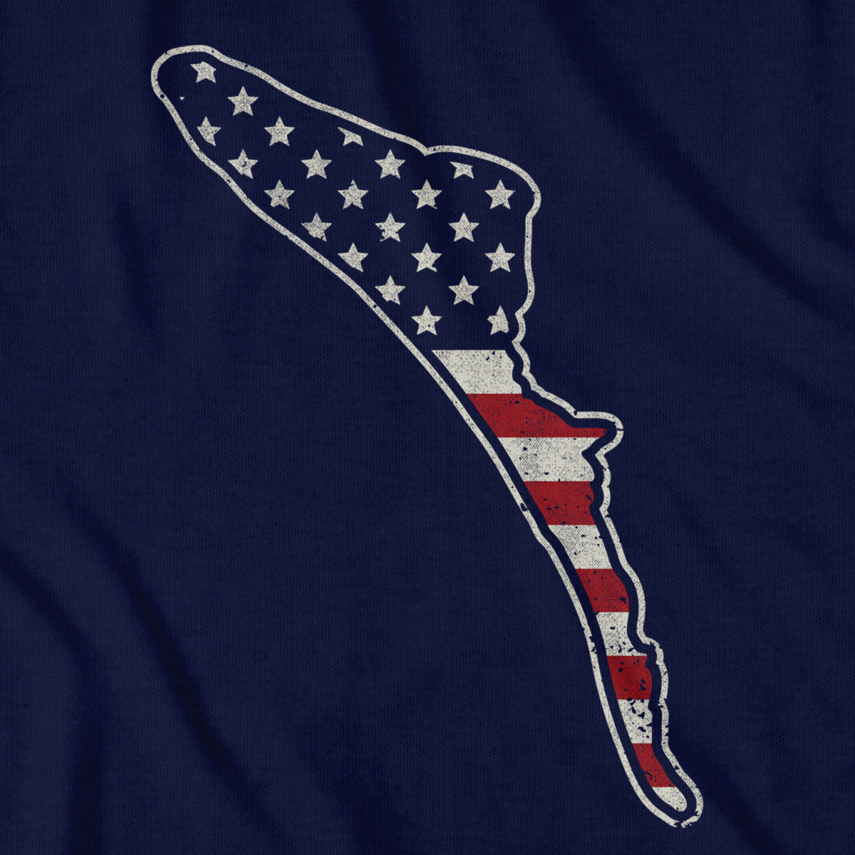 Born Into It Anna Maria Island Stars & Stripes T-shirt featuring patriotic stars and stripes design on soft cotton fabric.