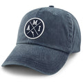 Born Into It Anna Maria Island Crossroads dad hat, casual cotton hat with curved brim and adjustable strap, in neutral color.