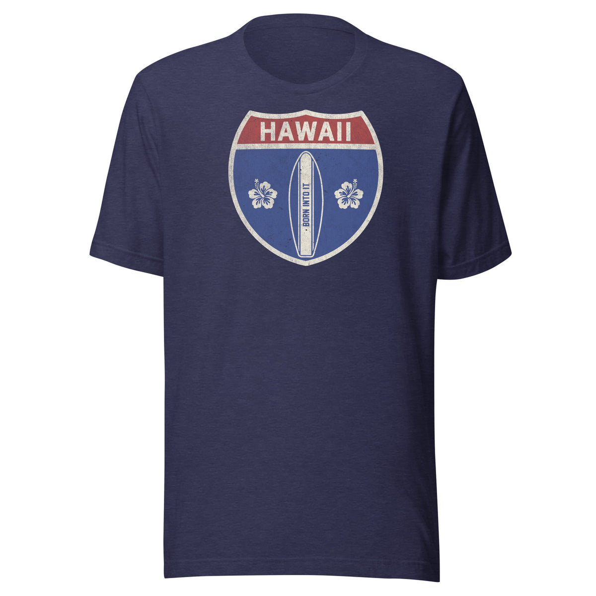 Hawaii Road Sign Surf Board Unisex t-shirt