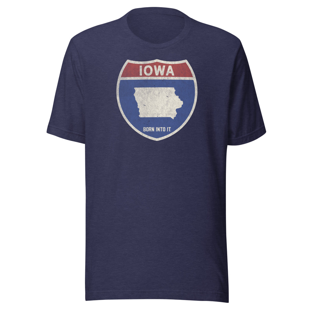 Iowa Road Sign Unisex t-shirt